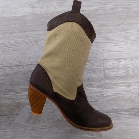 JShoes Corral Fab Leather Western Boots - Picture 4 of 8